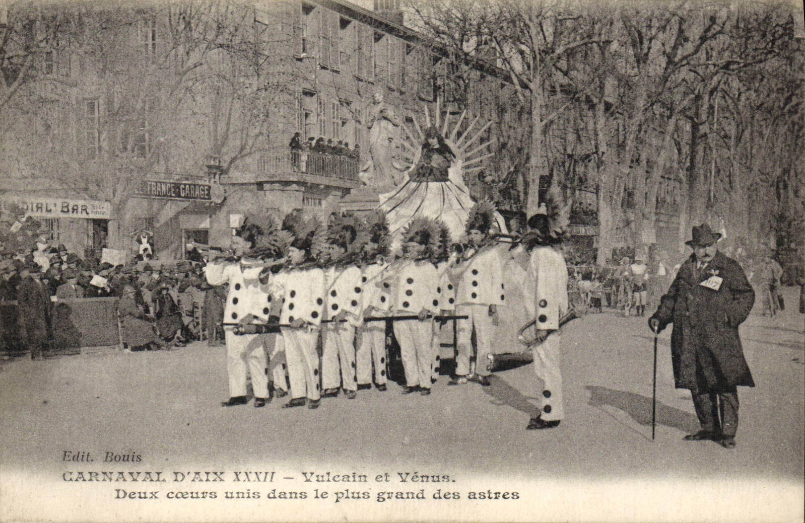 CPA Fantaisie Lune Carnaval d'Aix XXXII Vulcain et Venus DEux coeurs unis dans le plus grand des astres