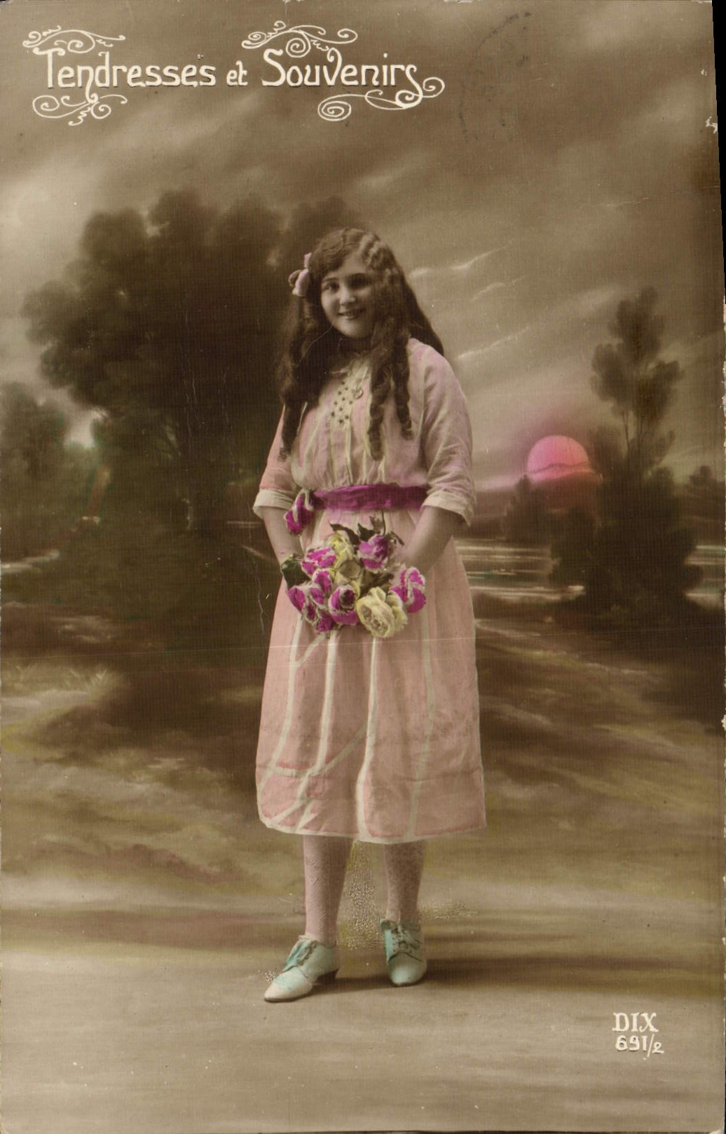 CPA Fantaisie Lune Enfant