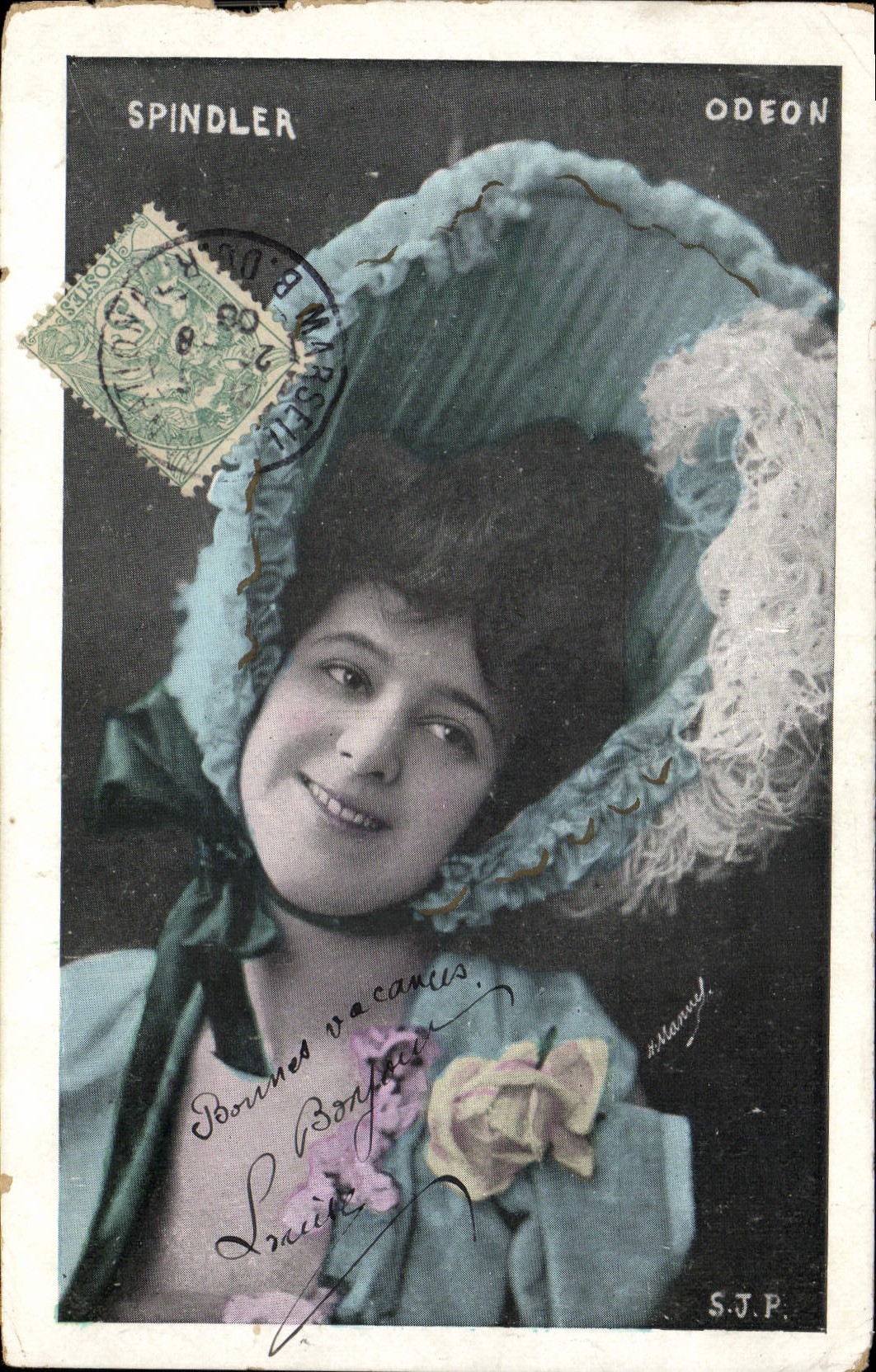 VINTAGE POSTCARD Theater Fantasy Woman Sindler Odeon