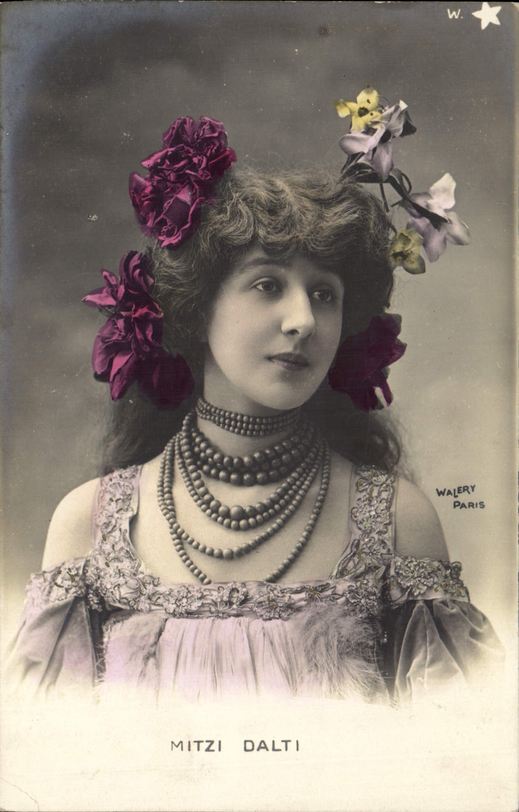 VINTAGE POSTCARD Theater Fantasy Woman Dalti Miss