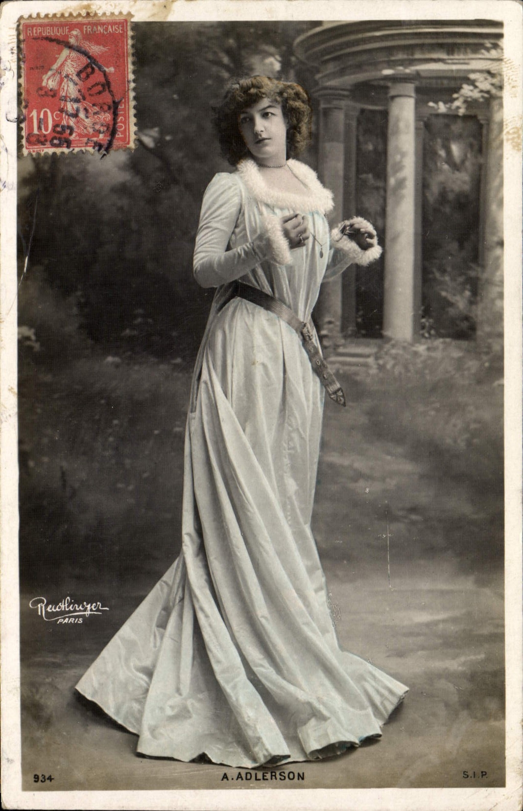 VINTAGE POSTCARD Theater Fantasy Adlerson Woman