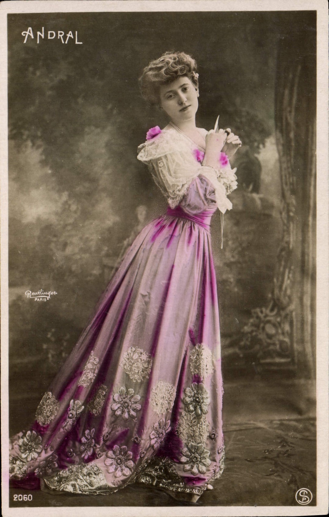 VINTAGE POSTCARD Theater Fantasy Andral Woman