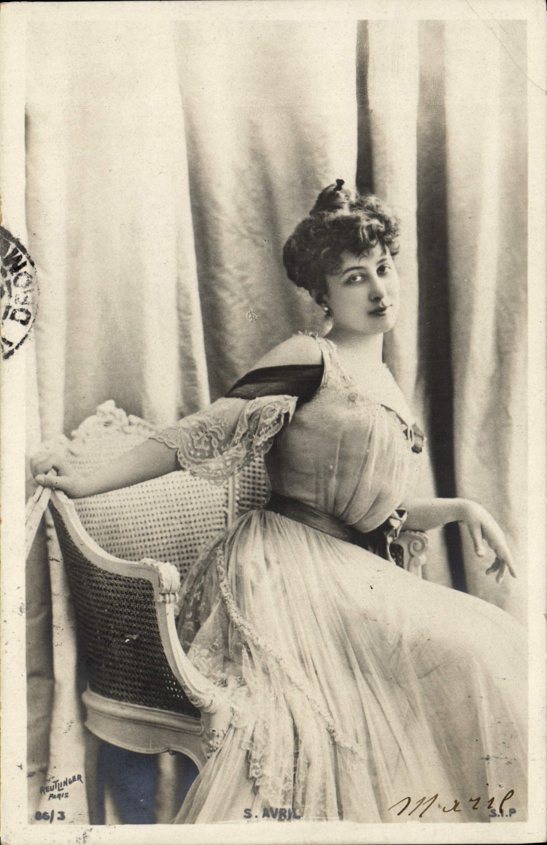 VINTAGE POSTCARD Theater Fantasy Woman April