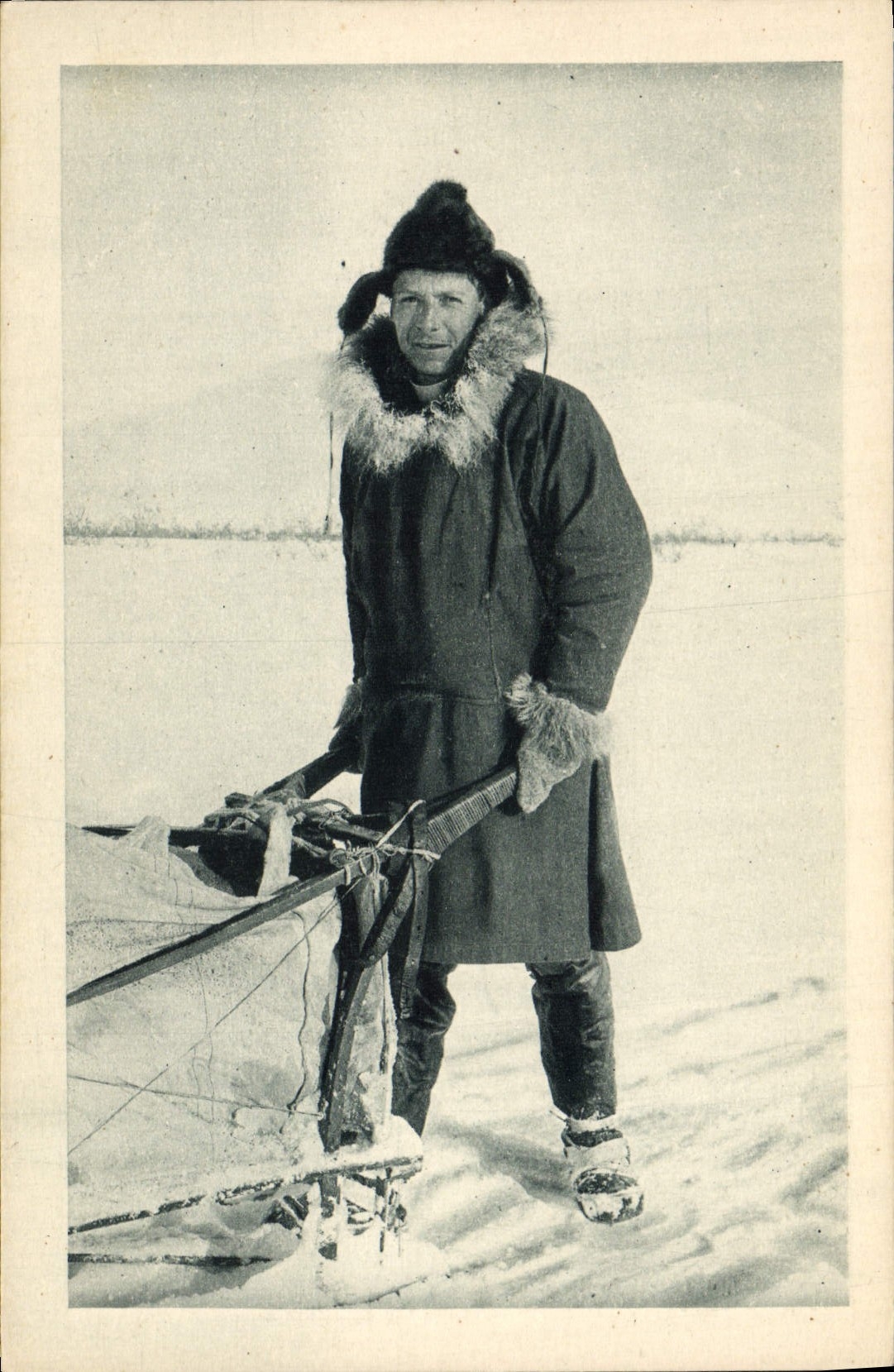 VINTAGE POSTCARD Polar Missionary in apostolic round At the Eskimos of the Arctic Ocean Alaska