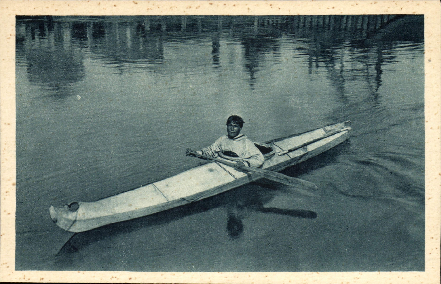 CPA Polaire Chasseur de phoques Cercle Arctique Alaska
