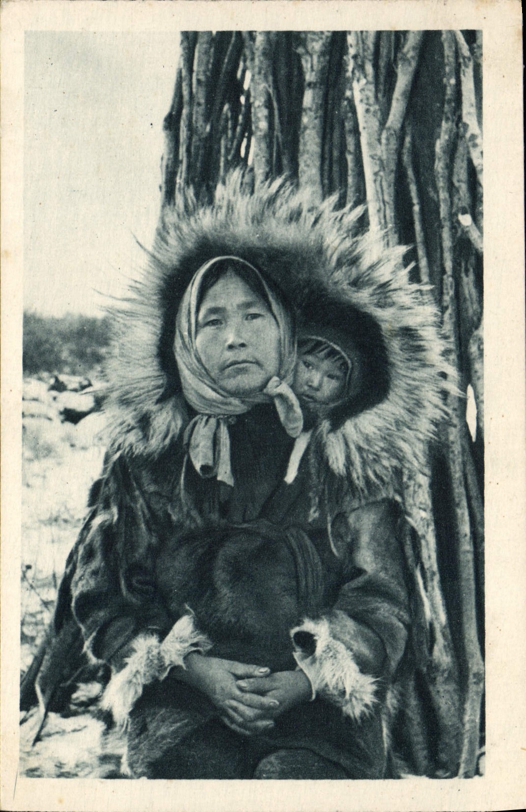VINTAGE POSTCARD Polar Cap for two Arctic Circle Alaska