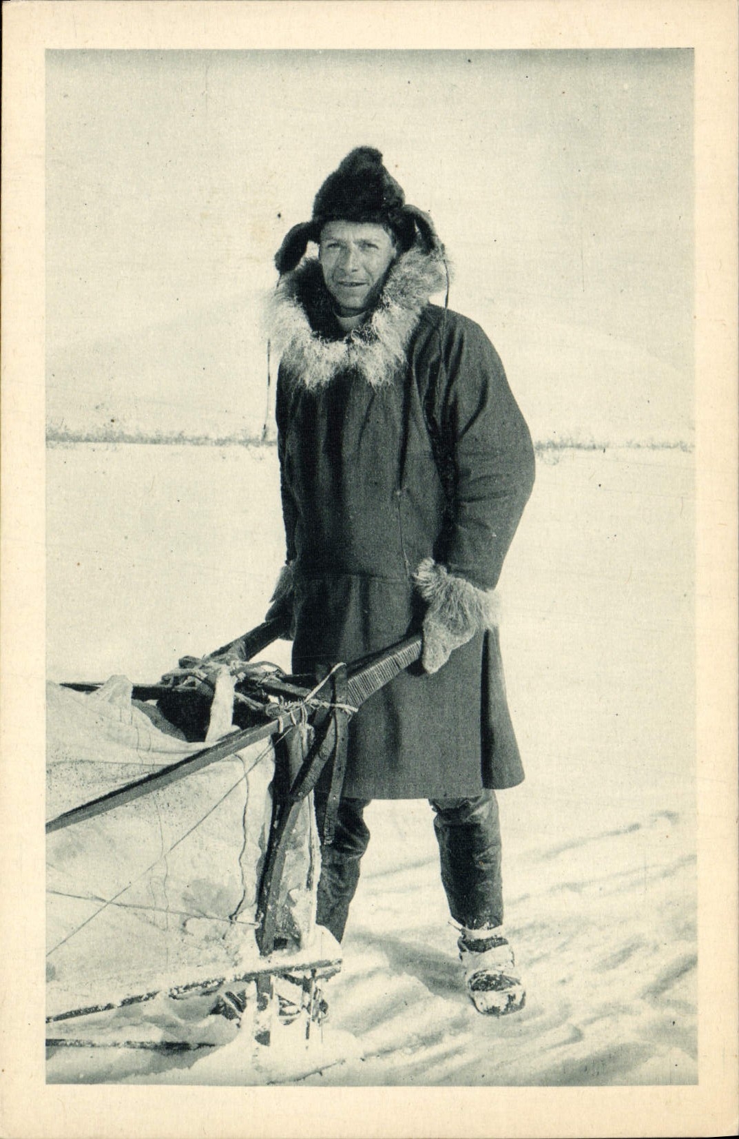 CPA Polaire Missionnaire en tournee apostolique Chez les Esquimaux de l'Ocean Arctique Alaska