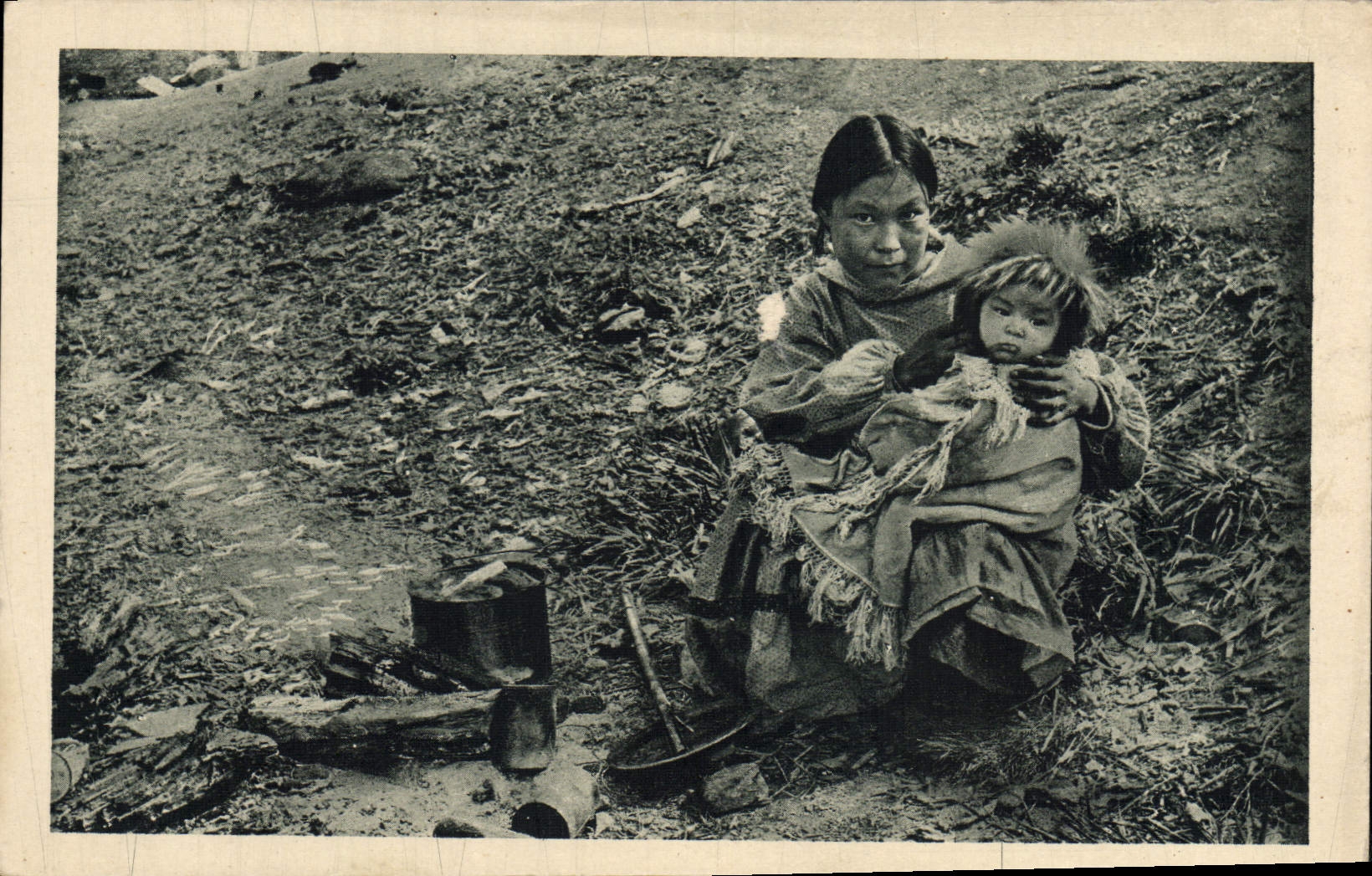 CPA Polaire Pot au feu a la baleine blanche Detroit de Behring Alaska