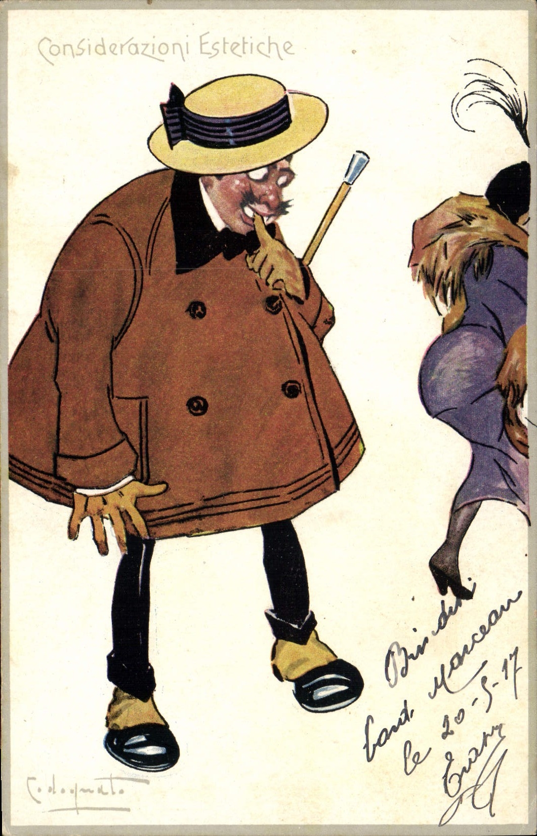 VINTAGE POSTCARD Fantasy Illustrator Considerazioni Estetiche