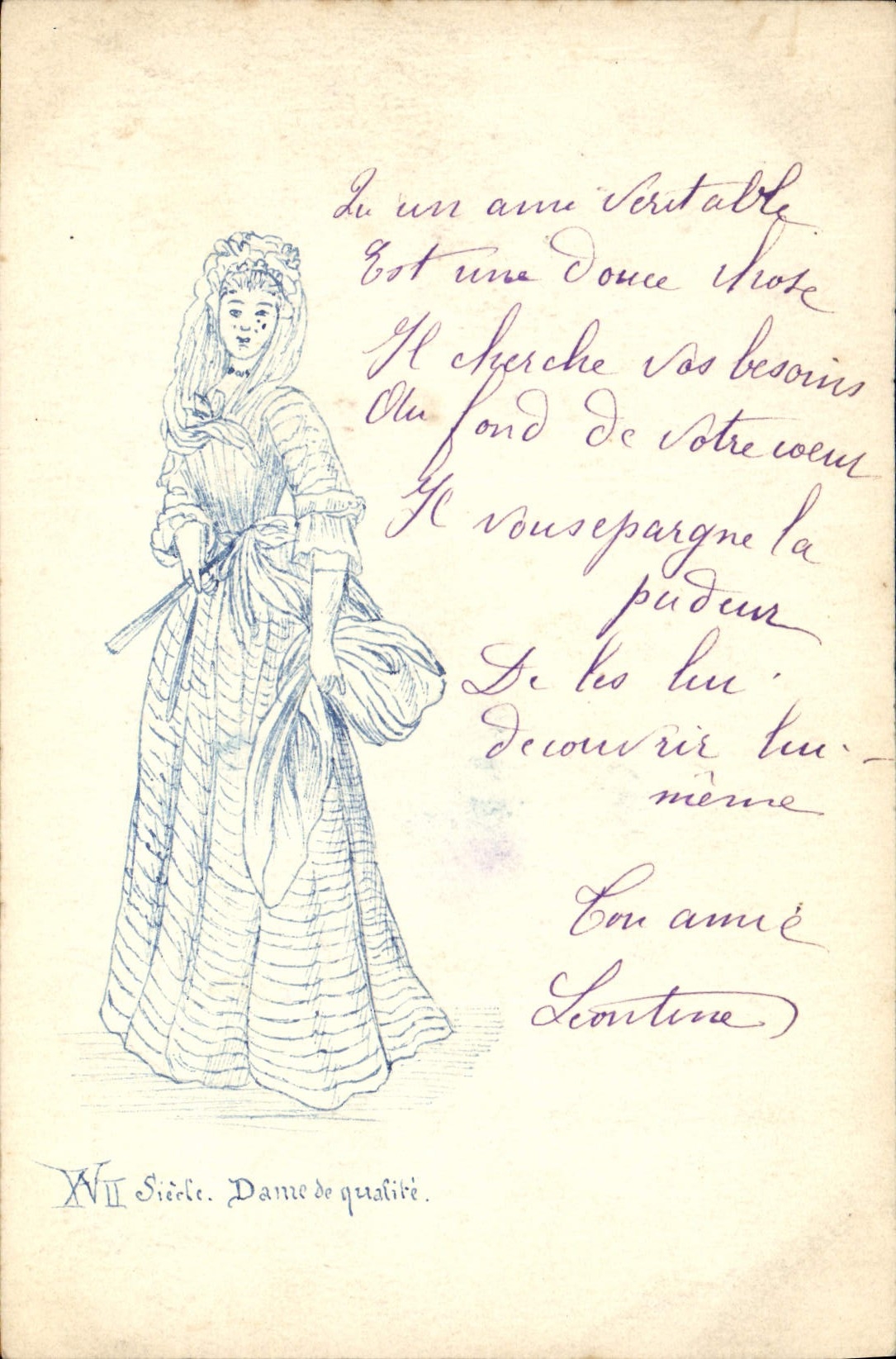 VINTAGE POSTCARD Fantaisie Woman Rams quality