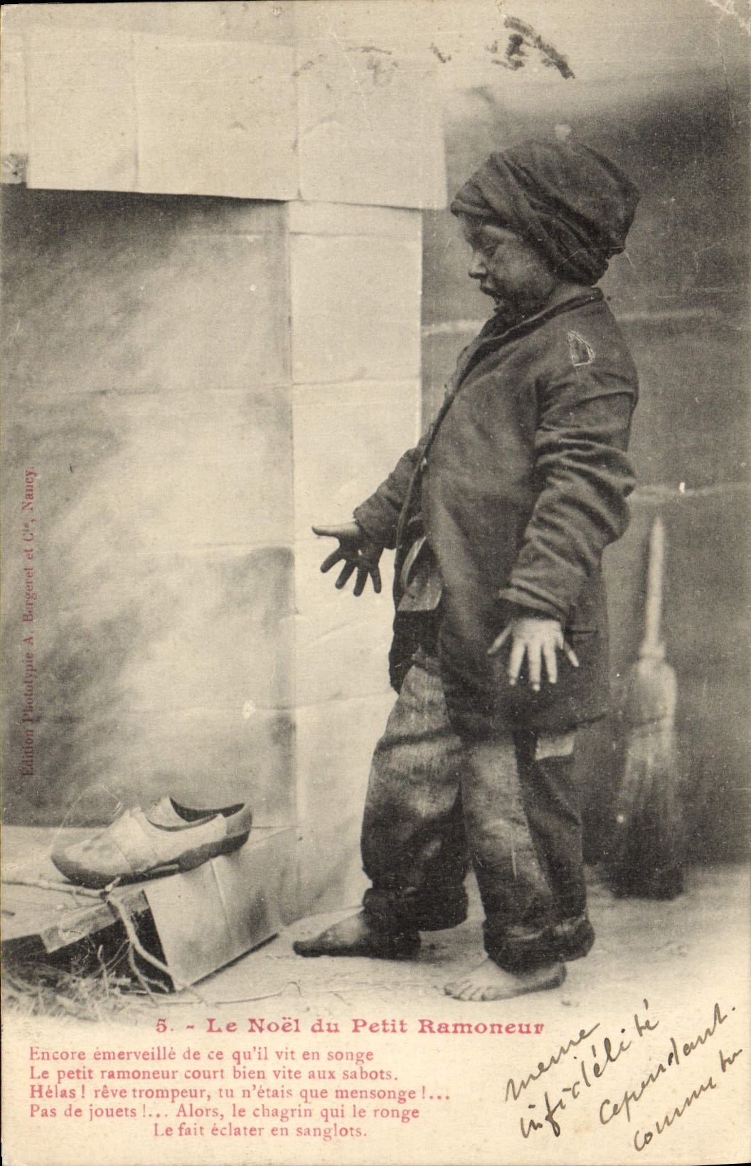 VINTAGE POSTCARD Fantasy Child Chimney sweeper