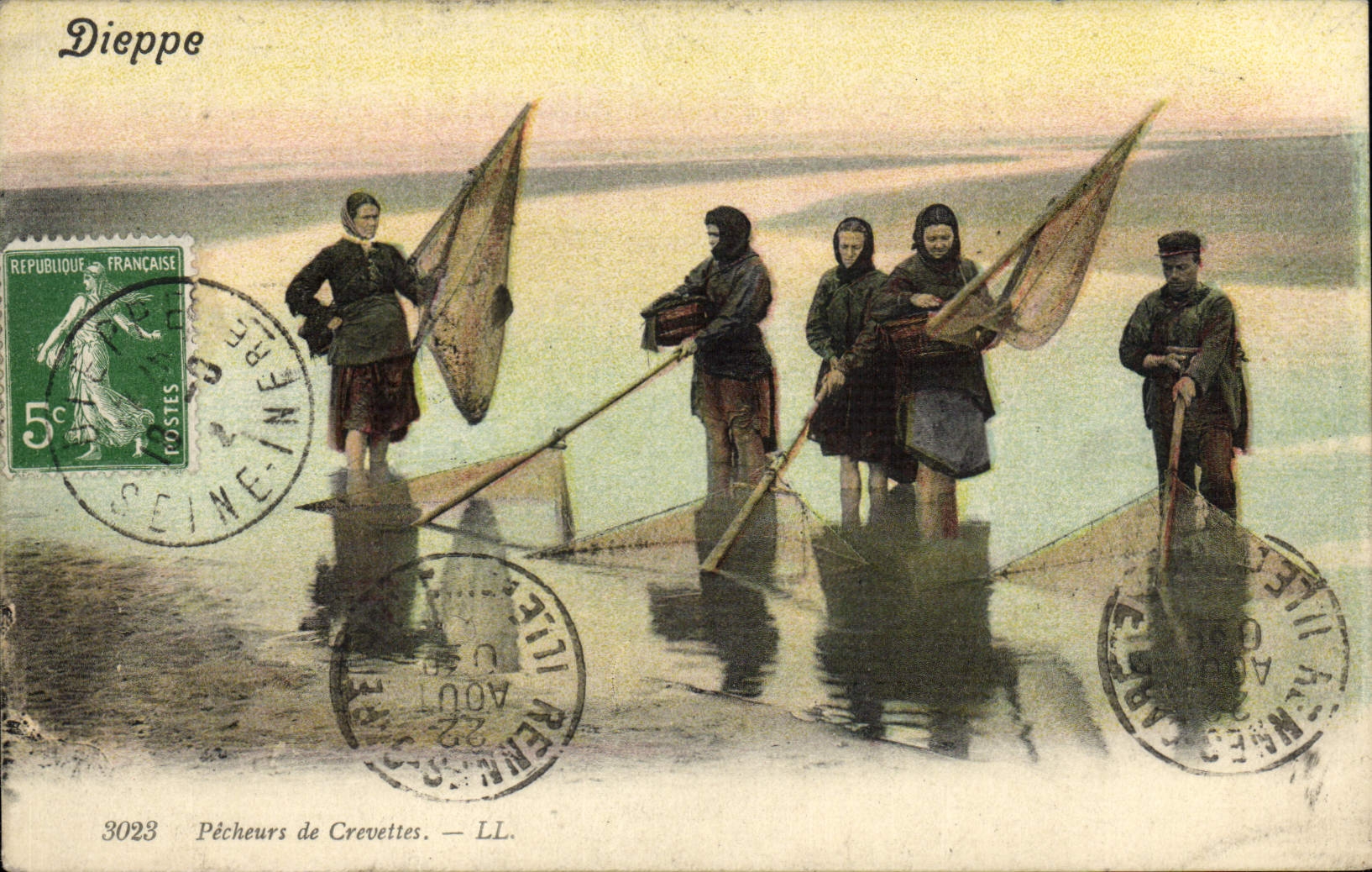 CPA Peche Pecheurs de crevettes 