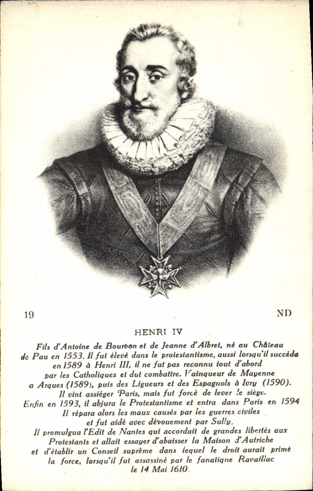 CPA Henri IV Roi de France