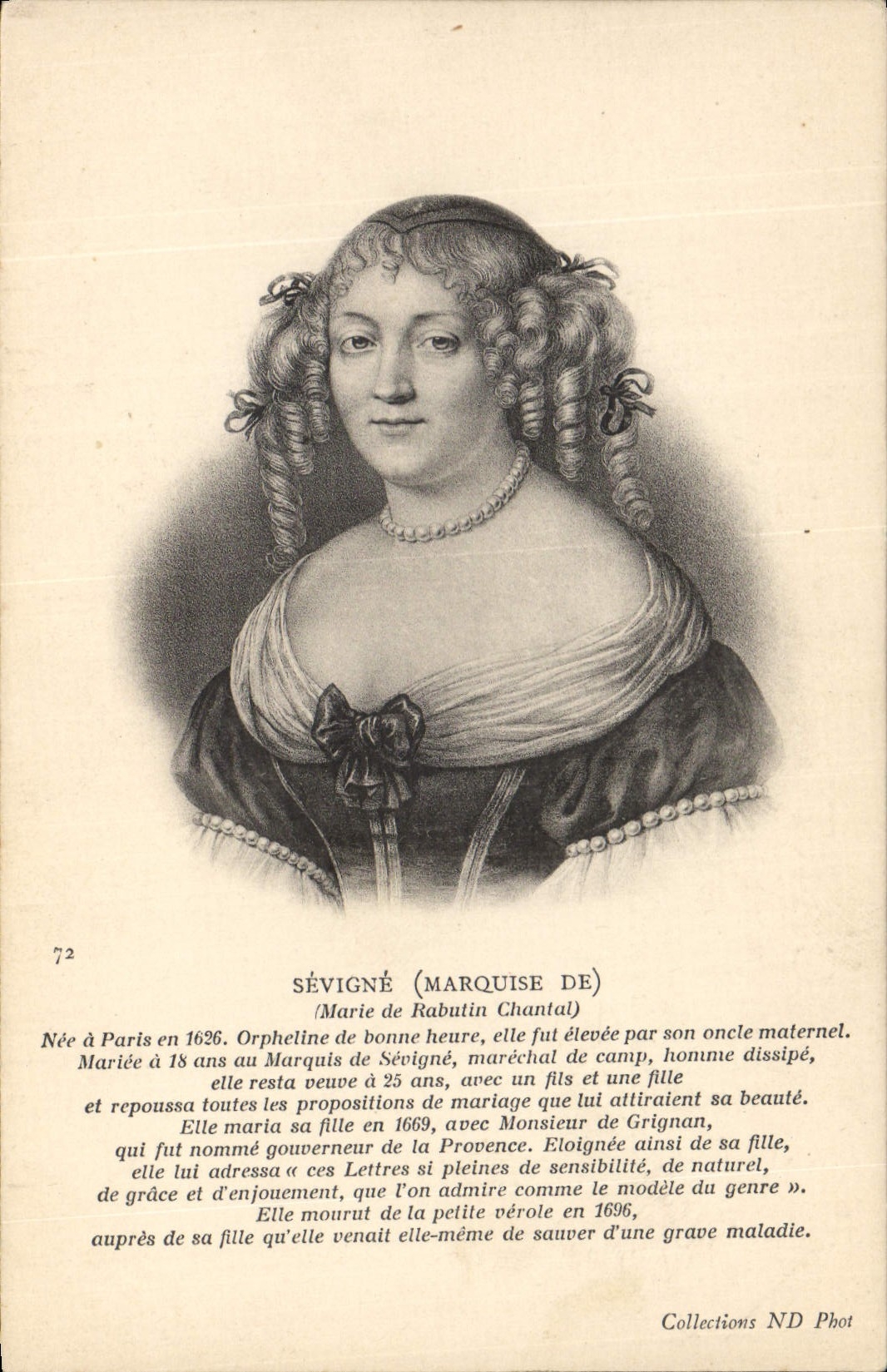CPA Sevigne Marquise de 