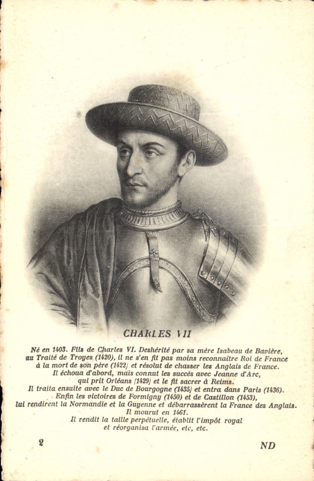 POSTAL Charles de la VENDIMIA VII