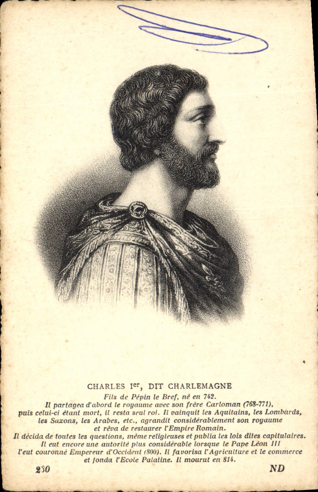 CPA Charles Ier dit Charlemagne