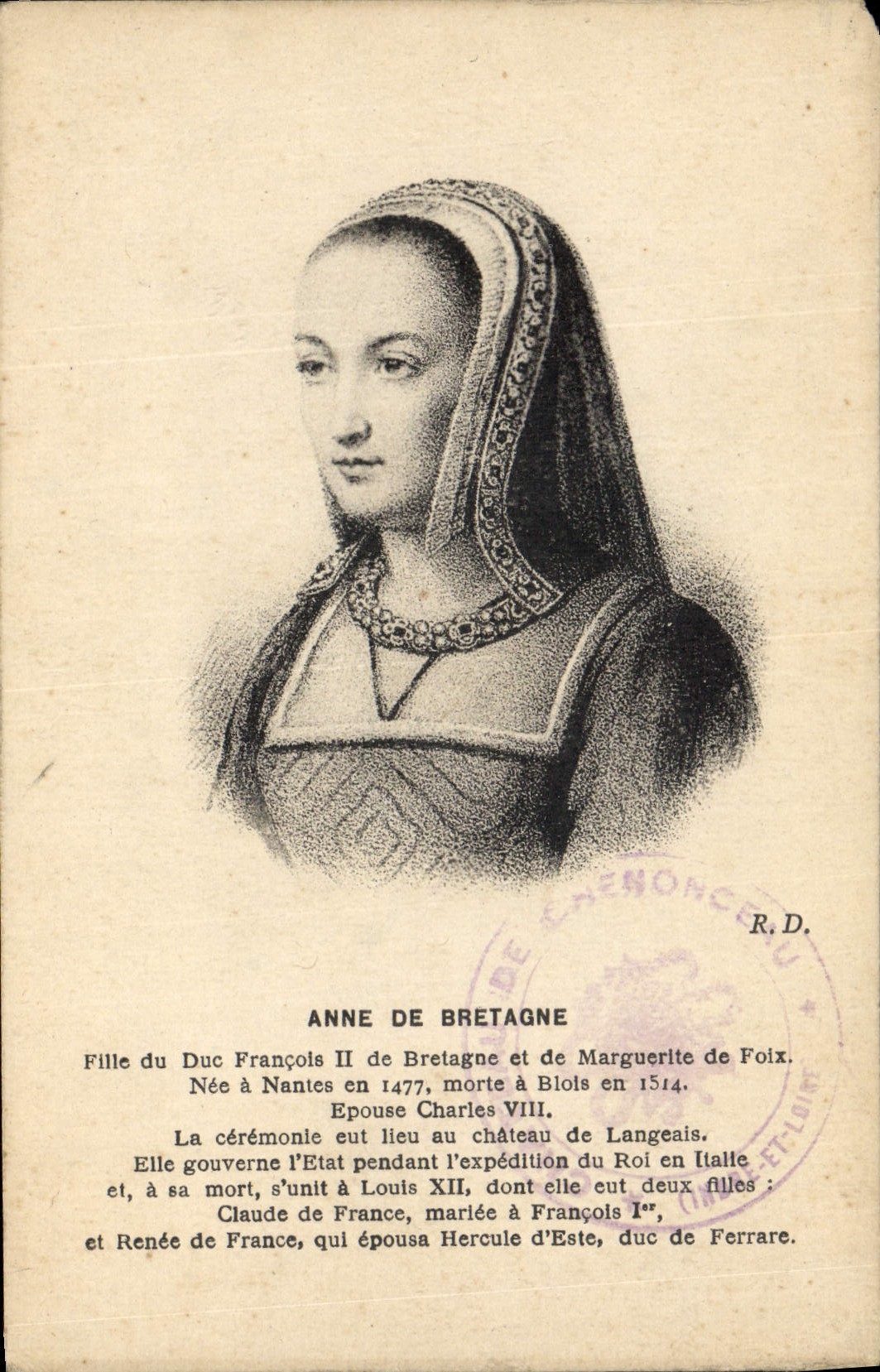 CPA Anne de Bretagne