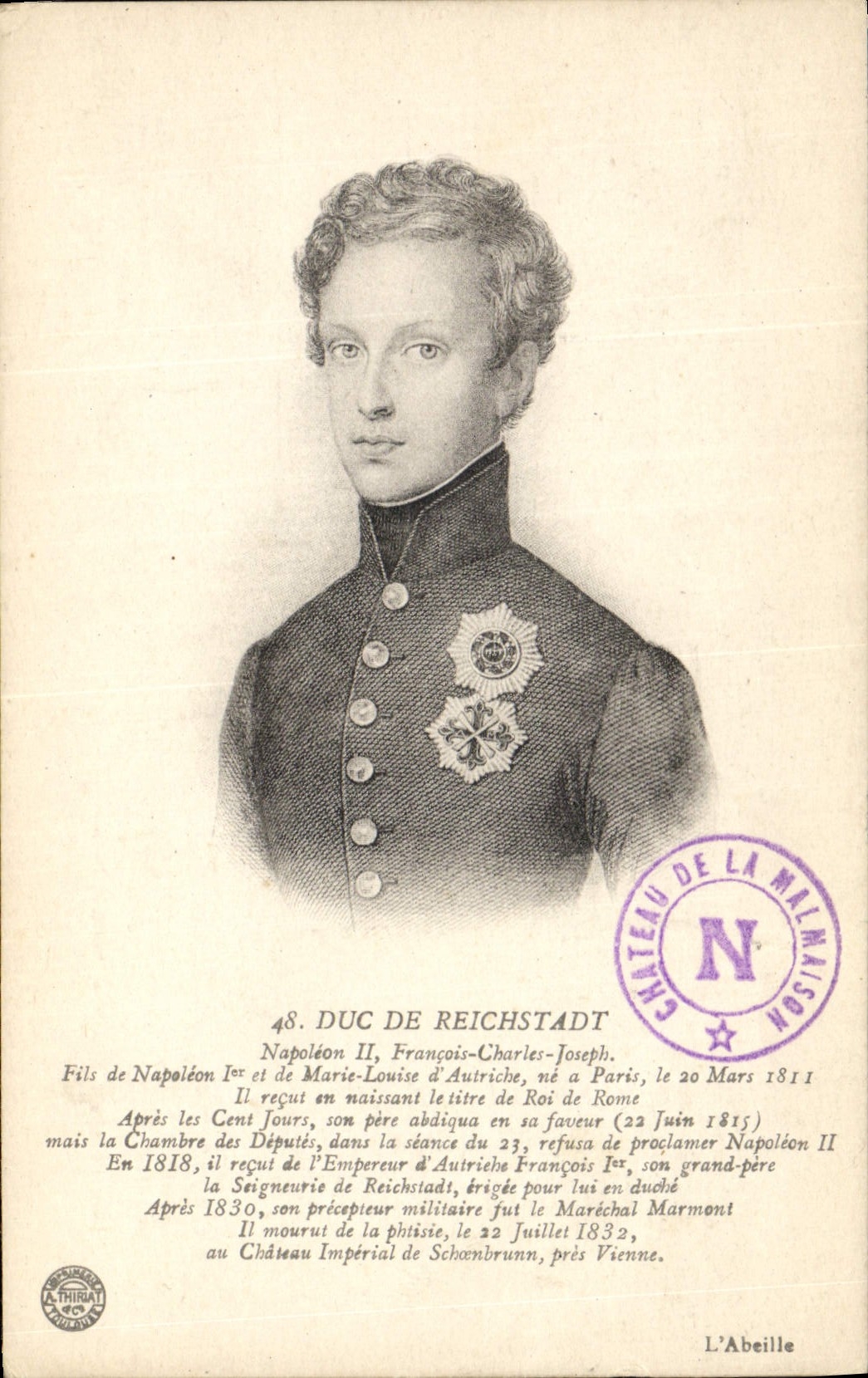 CPA Duc de Reichstadt Napoleon II Roi de Rome