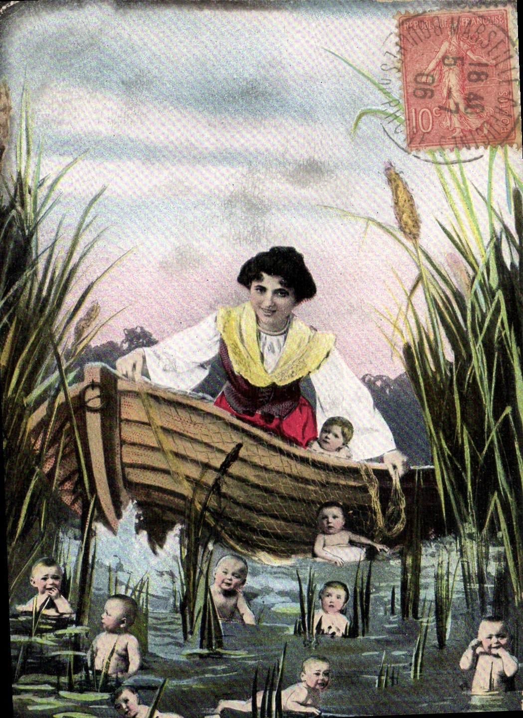 CPA Fantaisie Enfant Bebe Femme