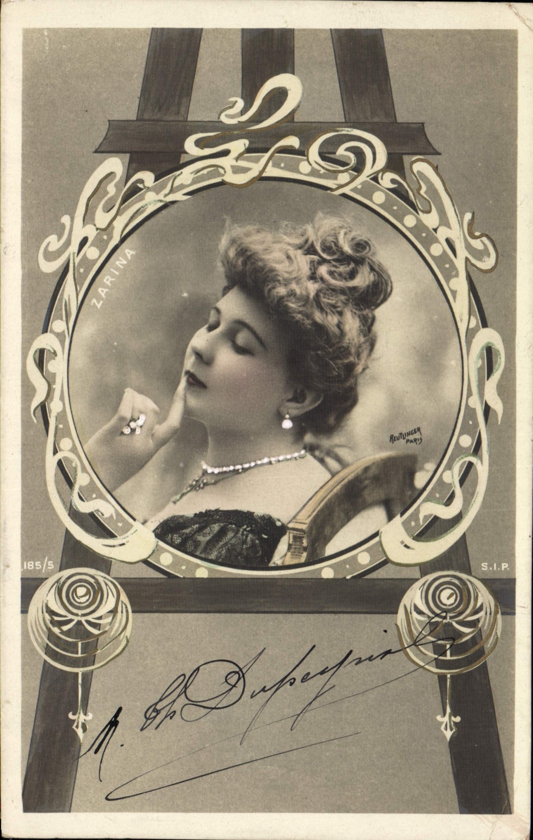 VINTAGE POSTCARD Woman Zarina Theater