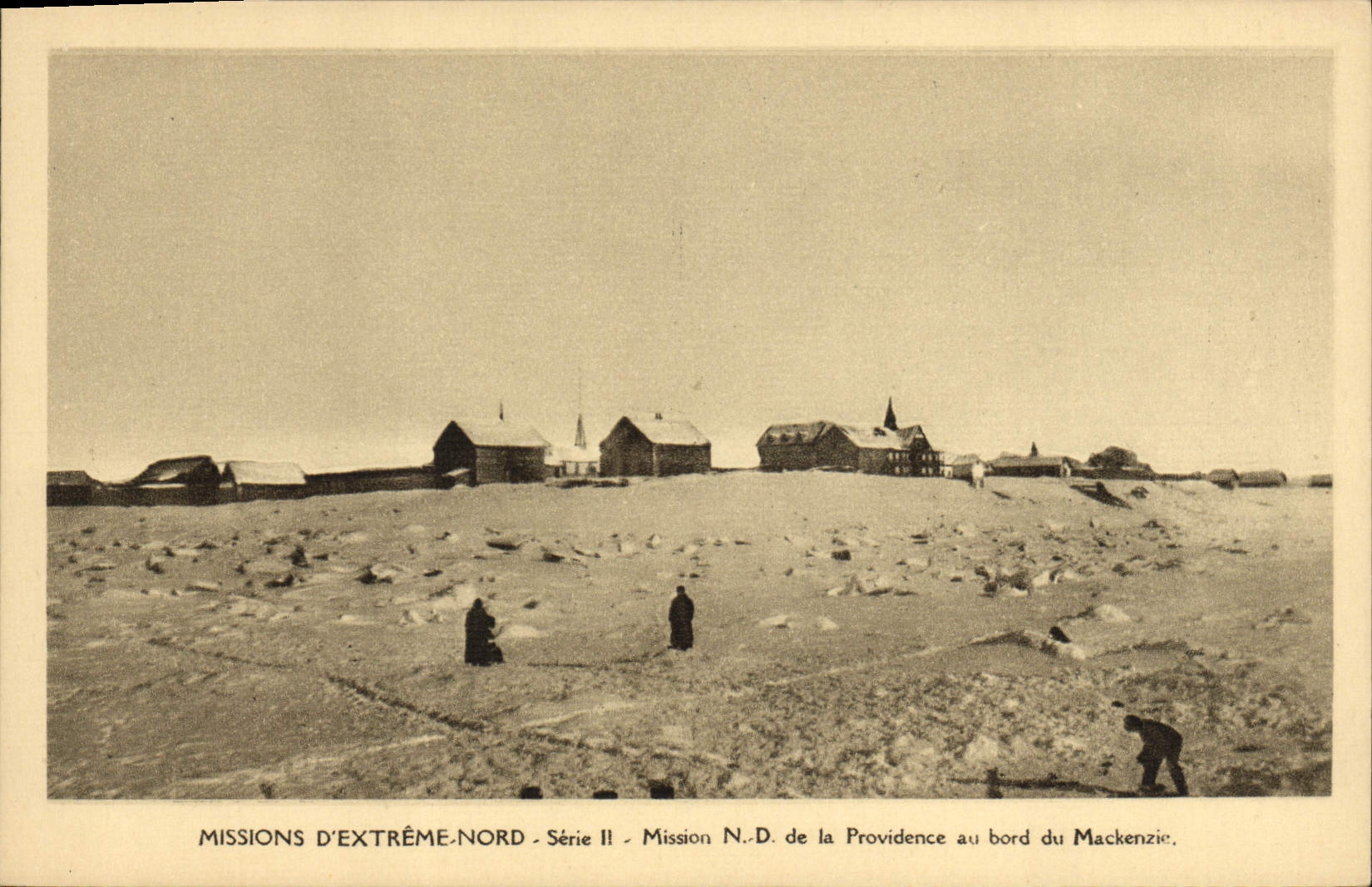 VINTAGE POSTCARD Polar Missionaries oblats of Immaculate Marie Missions of Extreme Mackenzie North