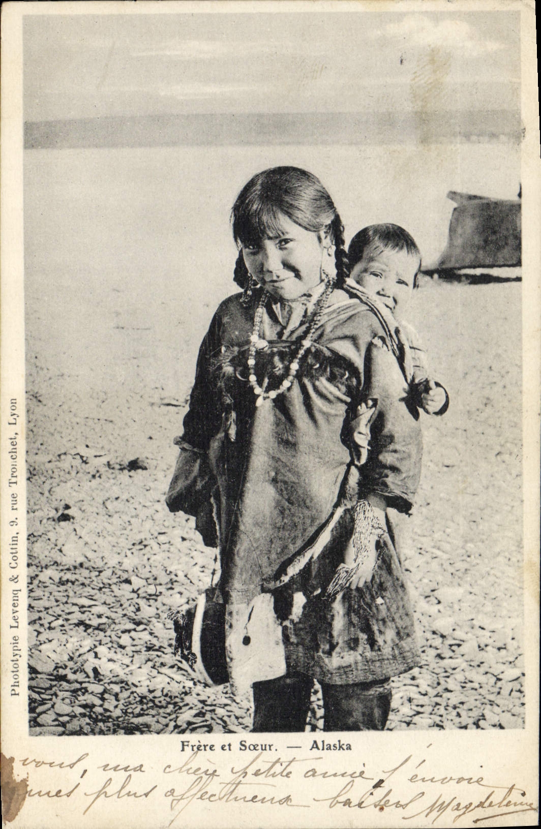 CPA Polaire Frere et soeur Alaska