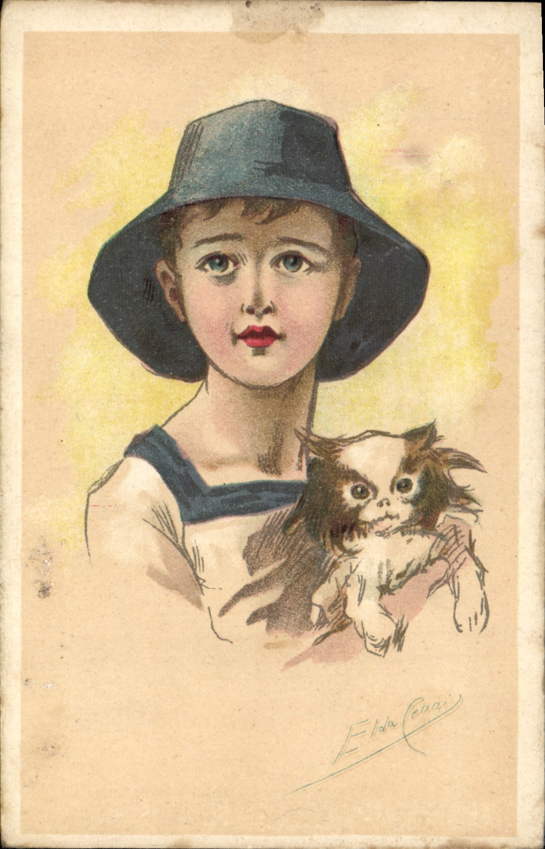 VINTAGE POSTCARD Fantasy Illustrator Chein Child