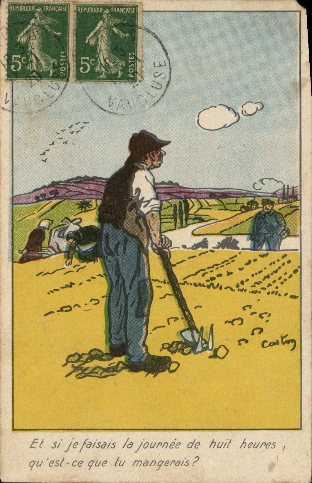 VINTAGE POSTCARD Fantasy Peasant Illustrator