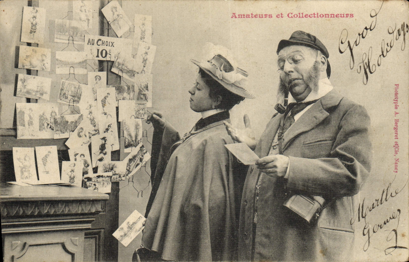 VINTAGE POSTCARD Fantasy Woman Amateurs and Collectors Postcards