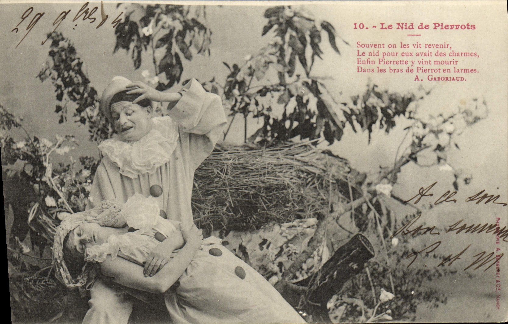 CPA Fantaisie Le nid de Pierrots