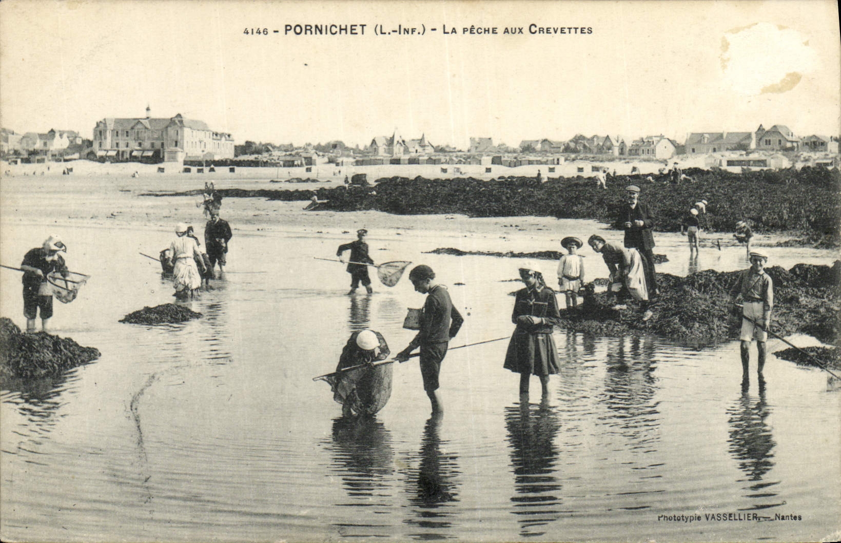 CPA Peche Pornichet La peche aux crevettes