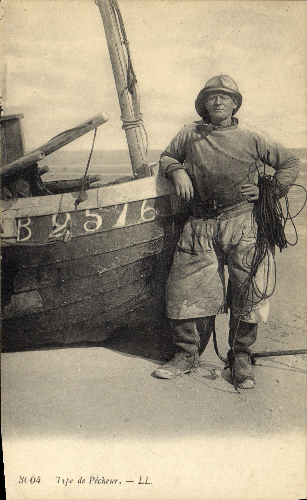 CPA Peche Type de pecheur