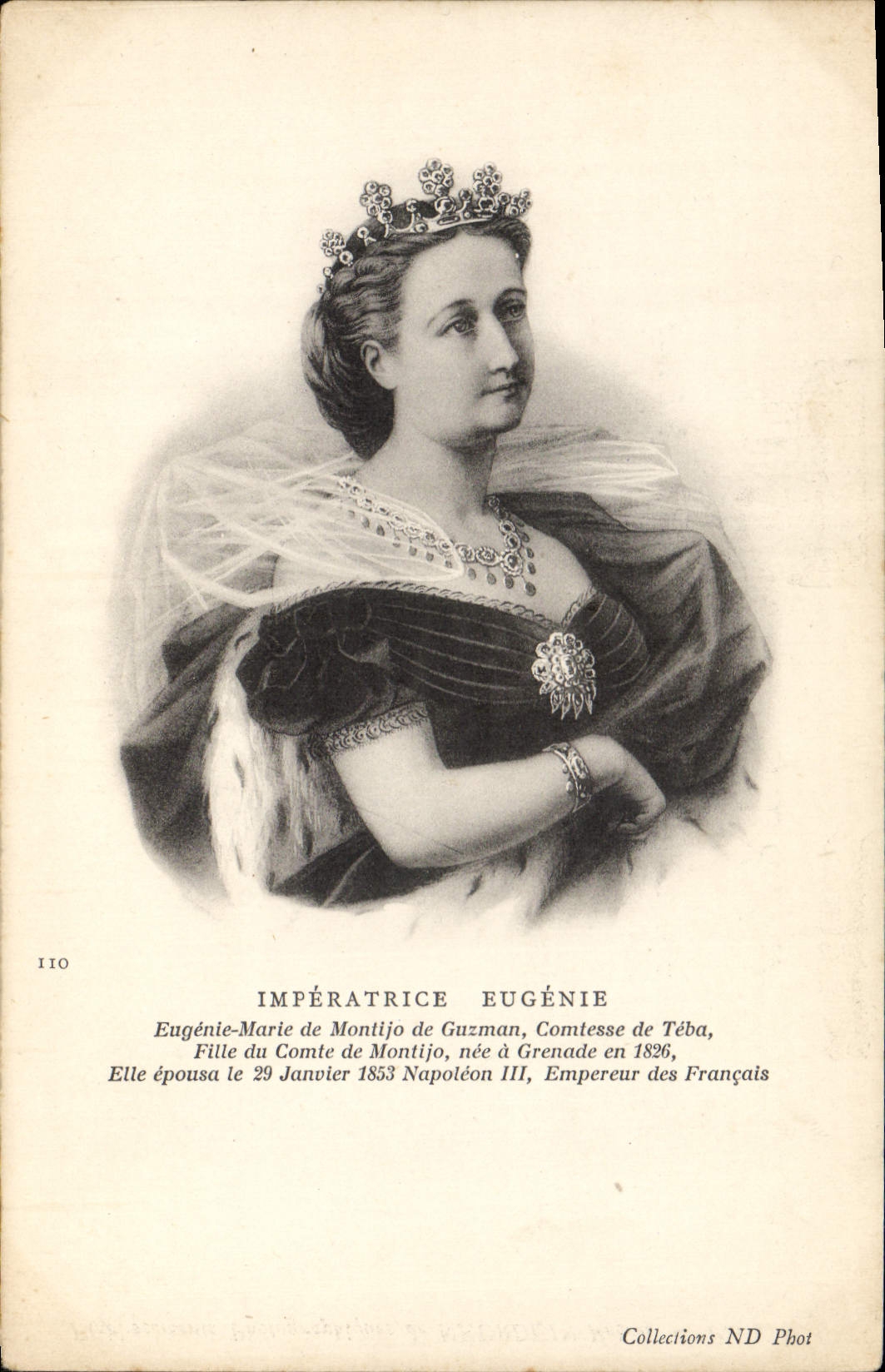 CPA Imperatrice Eugenie Comtesse de Teba Montijo