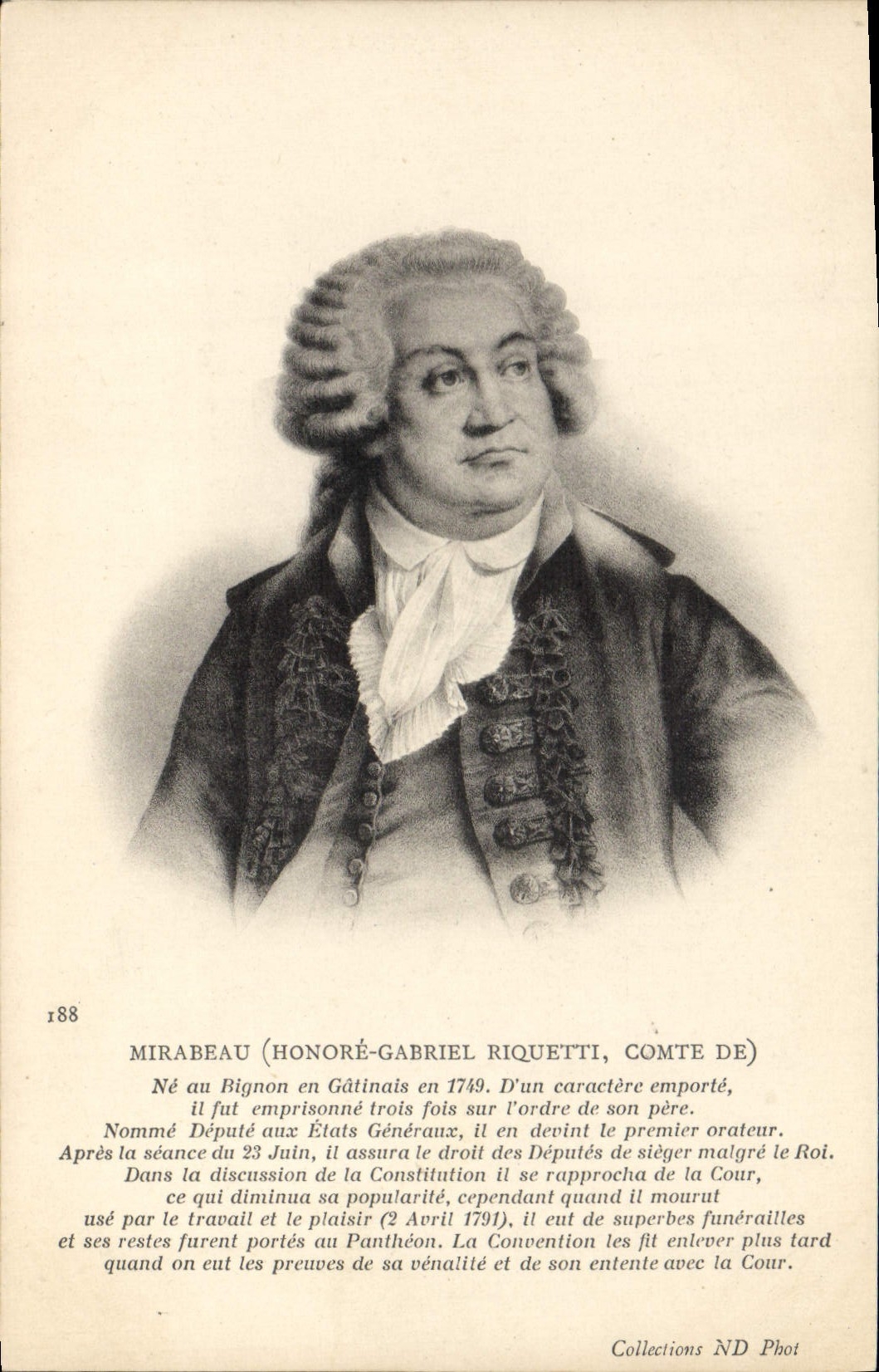 CPA Mirabeau Honore Gabriel Riquetti Comte 