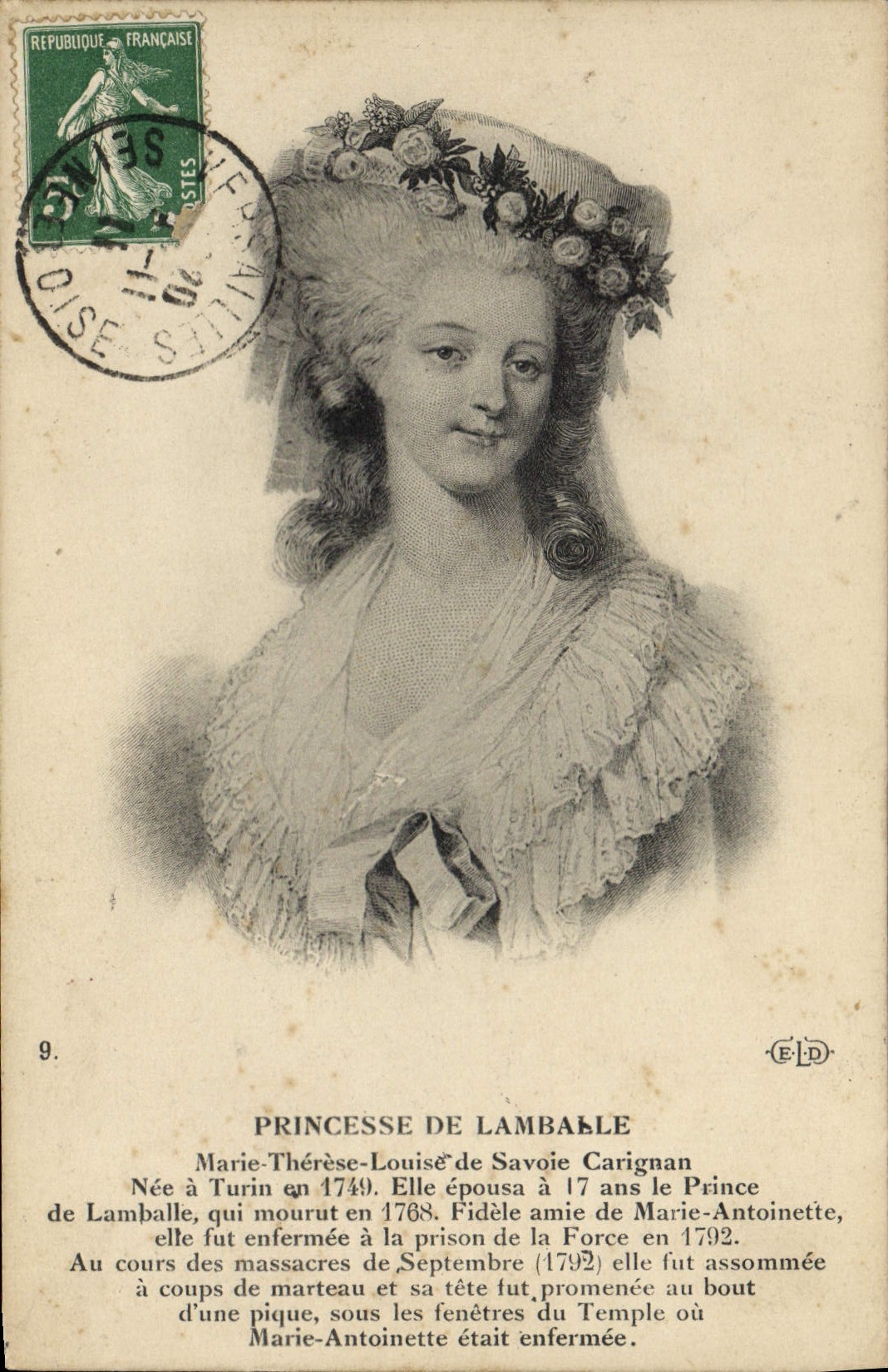 CPA Princesse de Lamballe