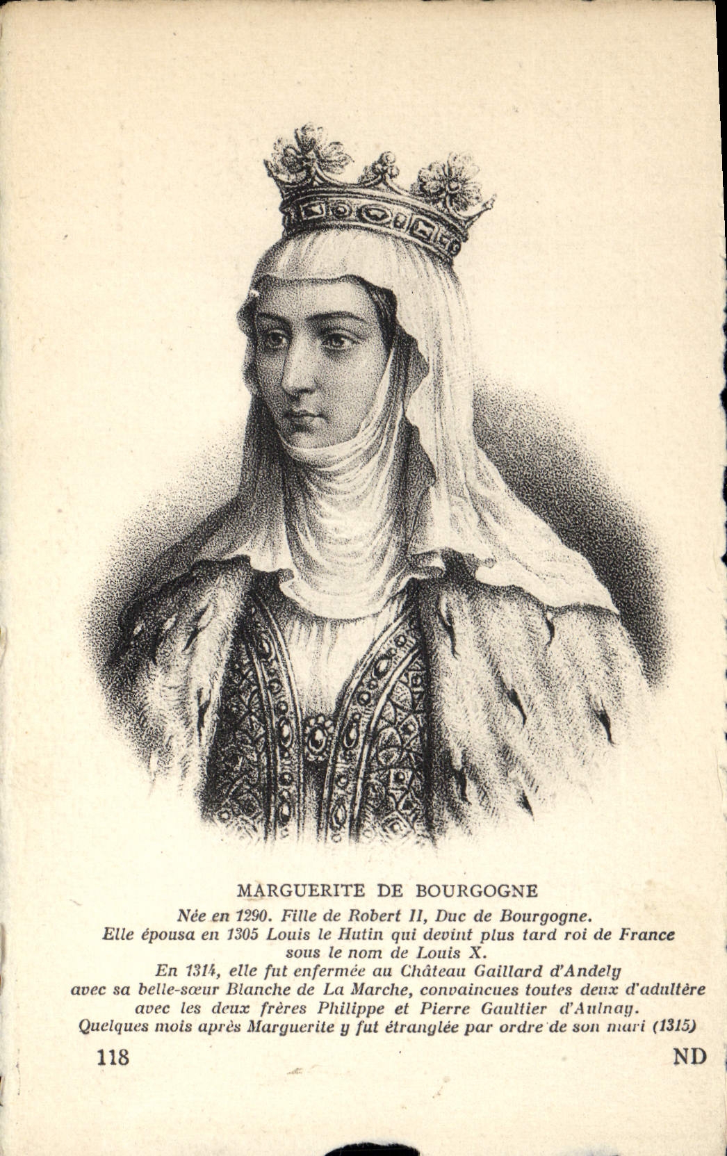 Margarita de la POSTAL de la VENDIMIA de Borgoña