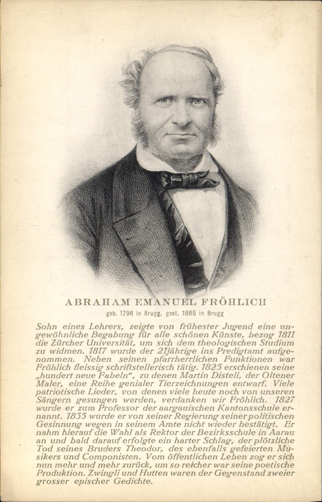 POSTAL Abraham Manuel Frohlich de la VENDIMIA