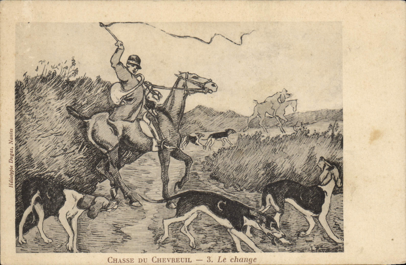 CPA Chien Chiens Chasse a courre Chasse du chevreuil Le change