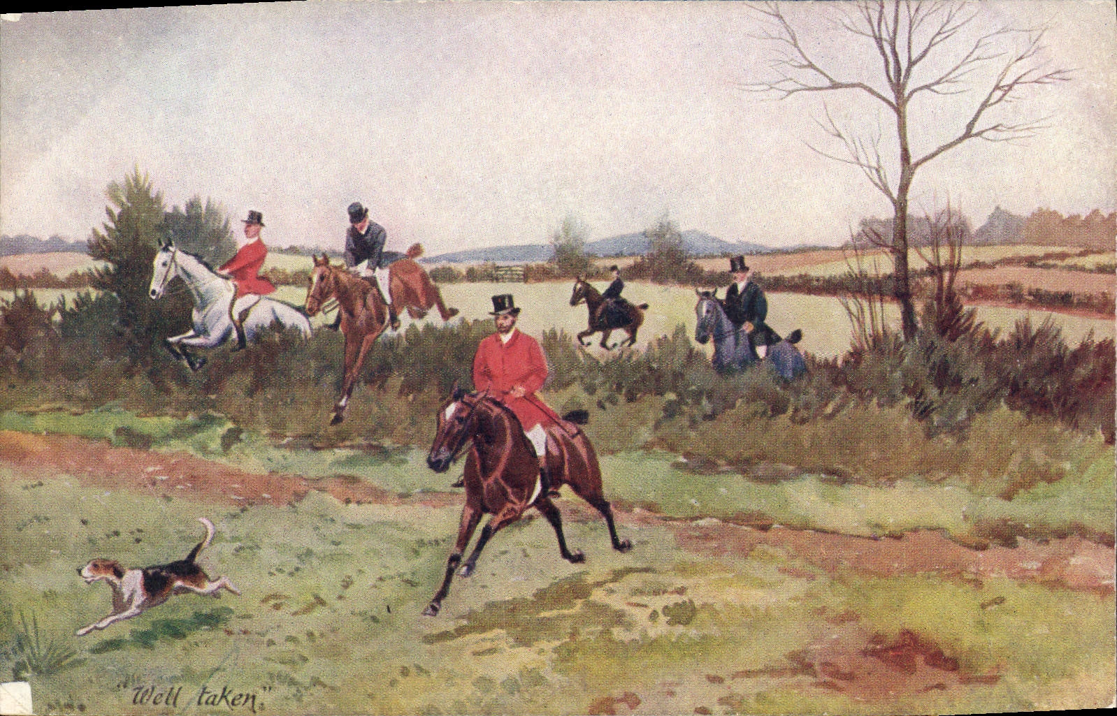 CPA Chien Chiens Chasse a courre Cavaliers