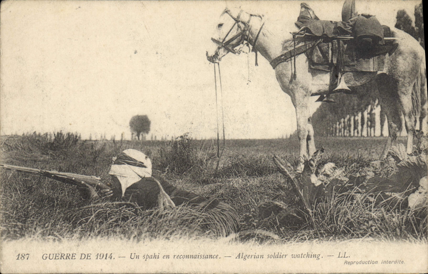 CPA Militaria Un Spahi en reconnaissance