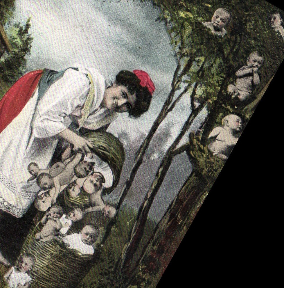 CPA Fantaisie Enfant Bebe Femme