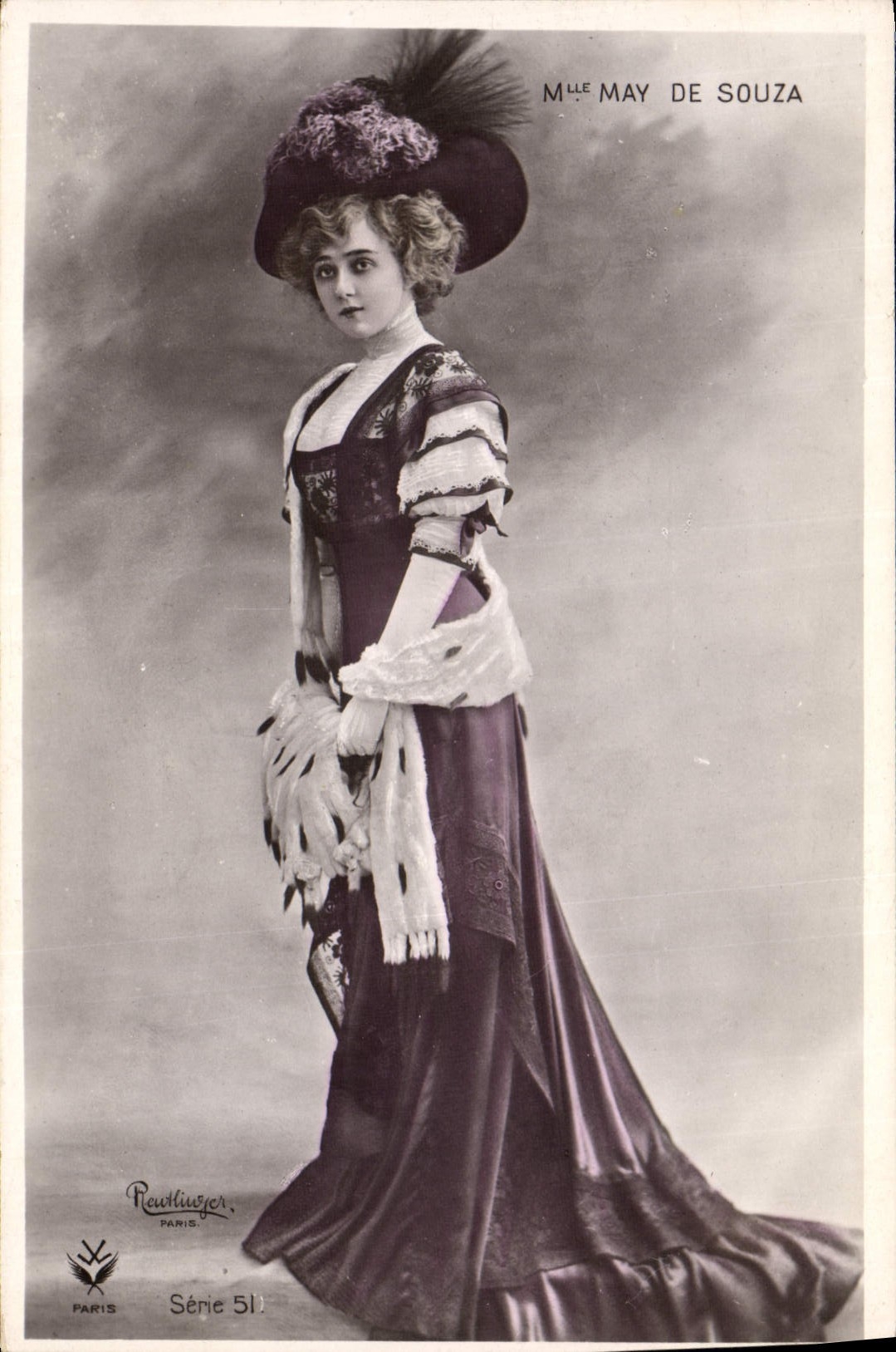 Vintage Postcard Woman Theater Miss May de Souza