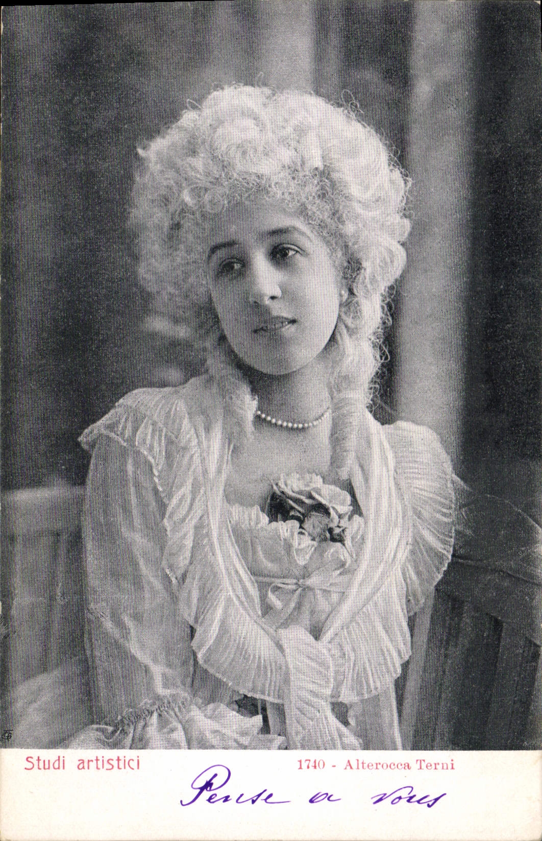 Vintage Postcard Woman Tarnished Alterocca Theater