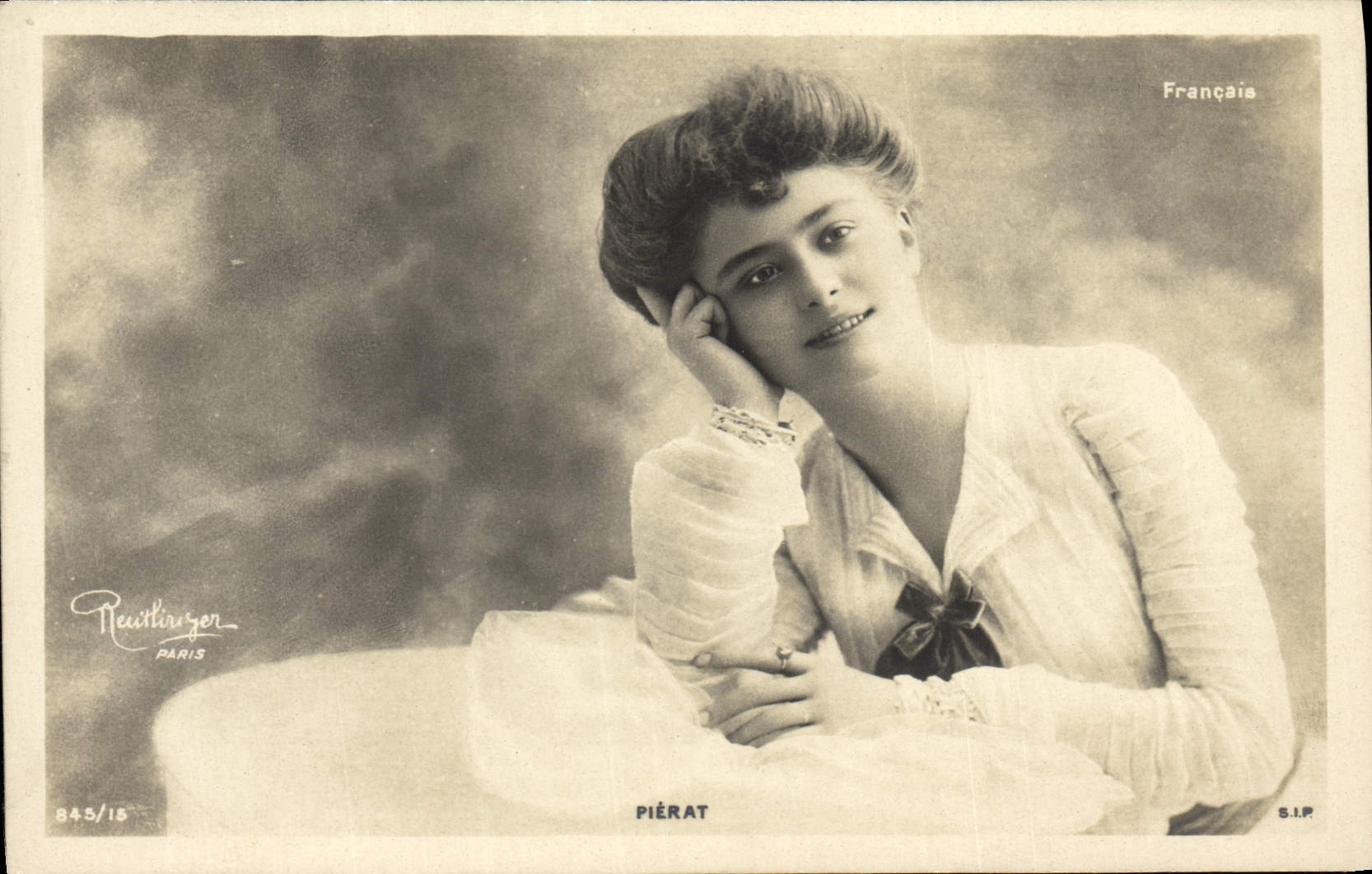 Vintage Postcard Woman French Theater Pierat