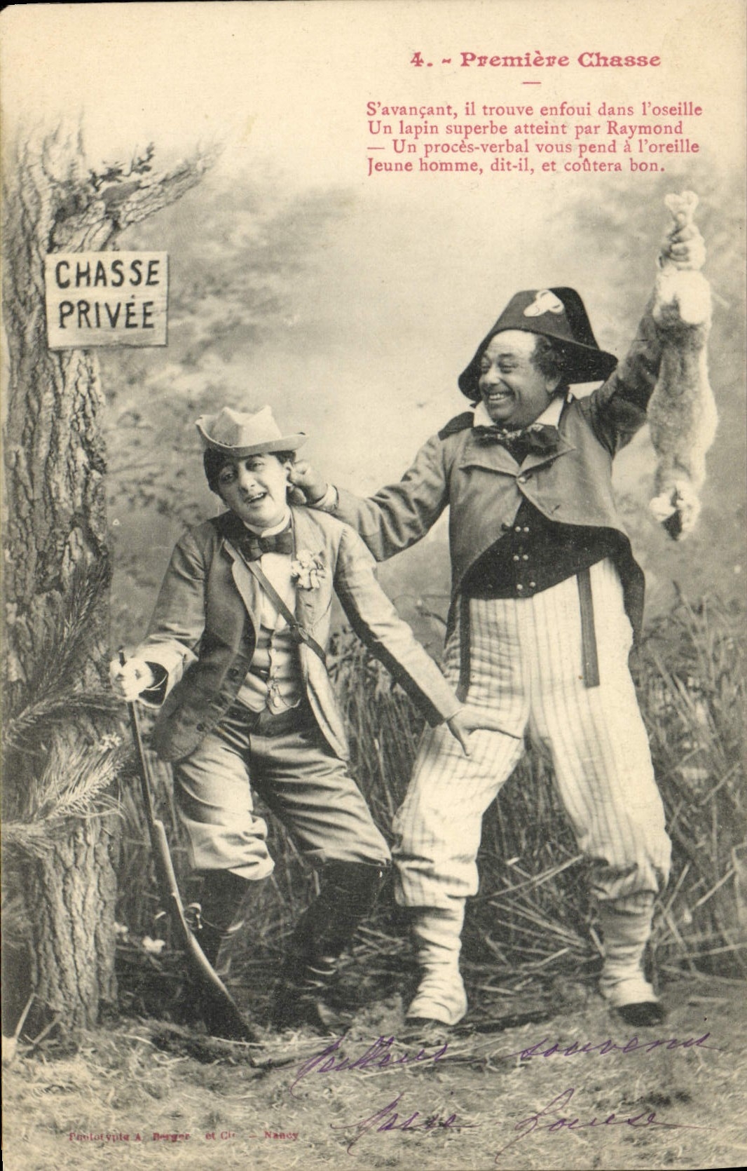 CPA Fantaisie Femme Premiere chasse