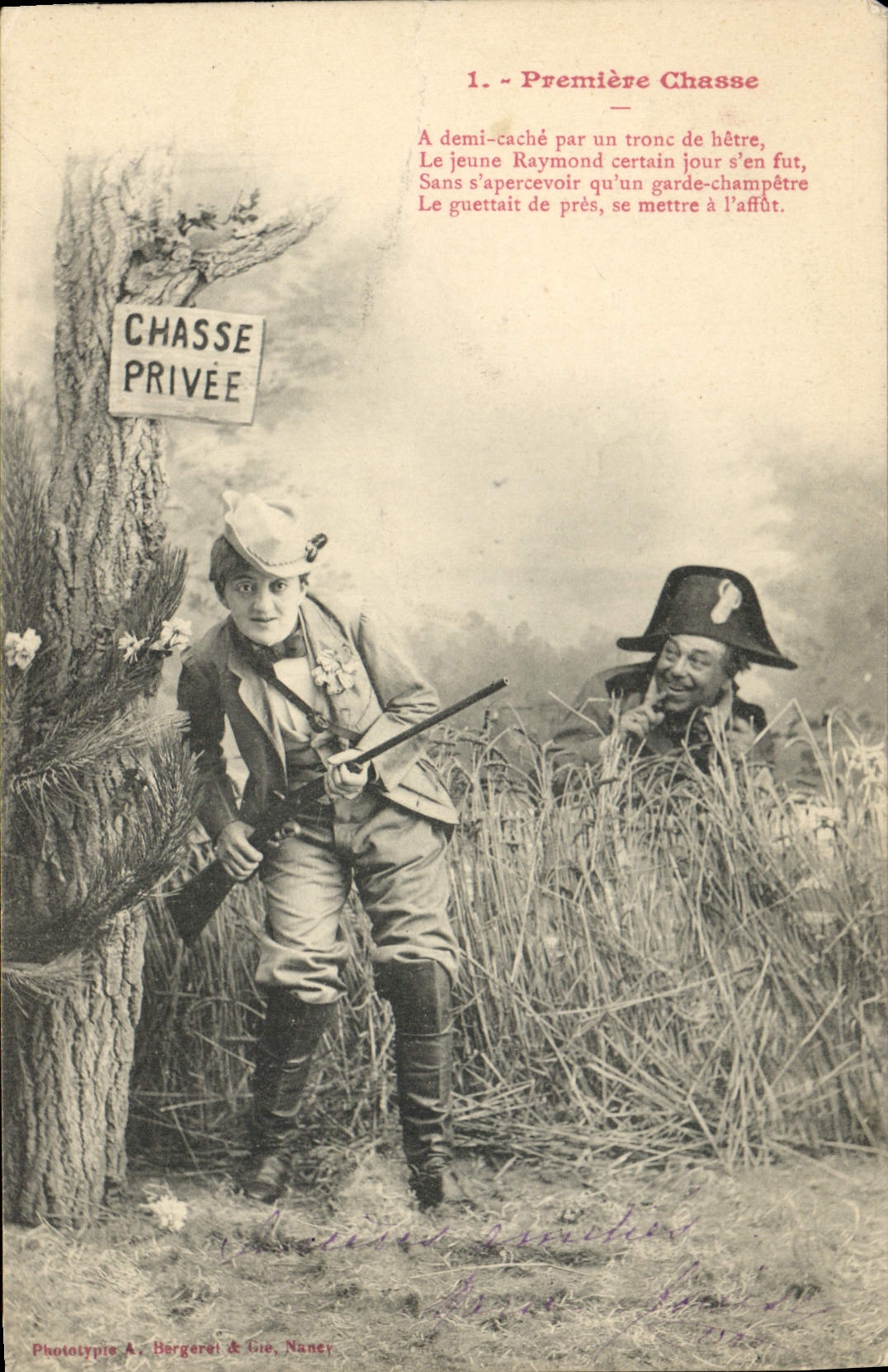 CPA Fantaisie Femme Premiere chasse