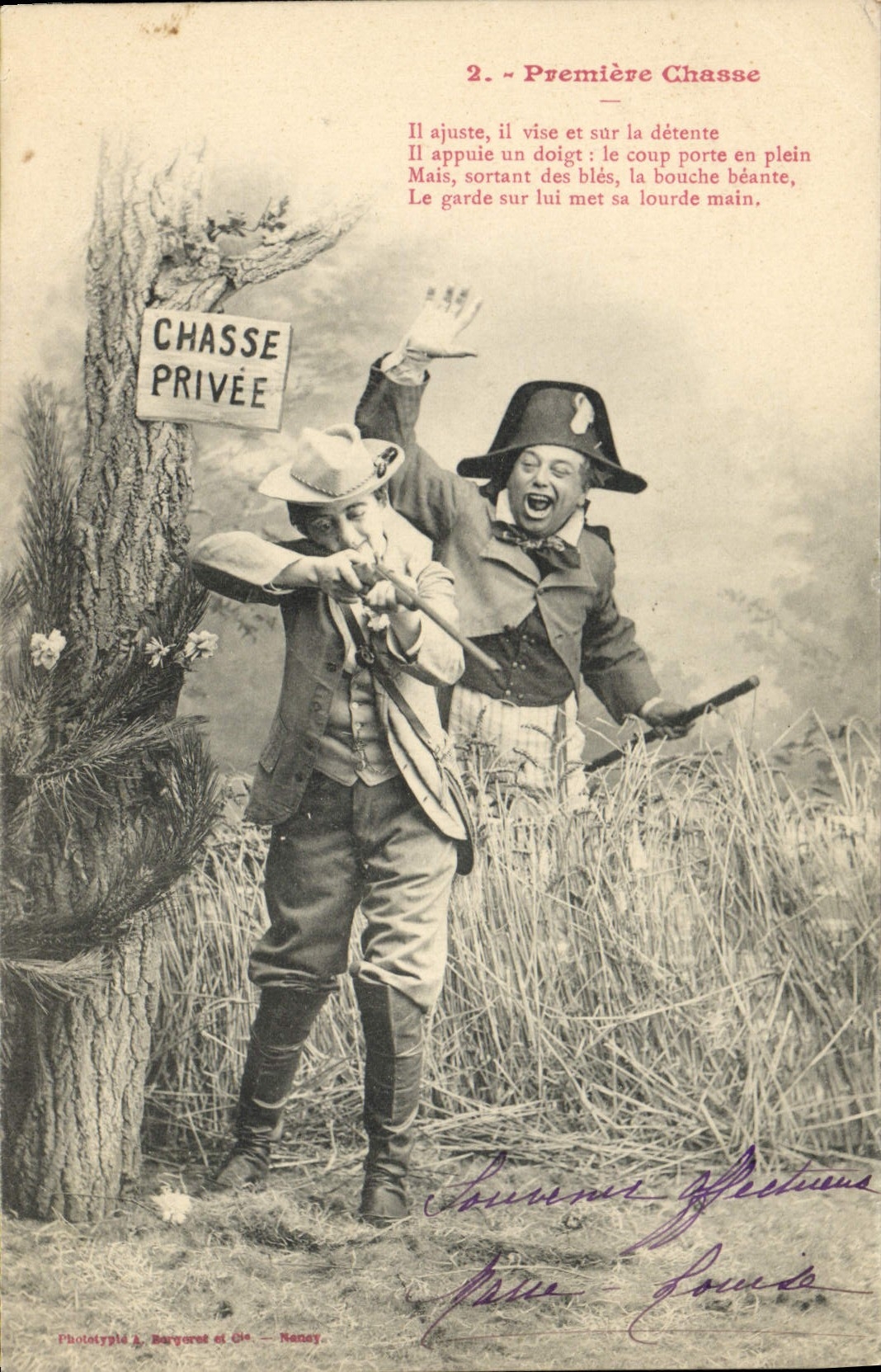 CPA Fantaisie Femme Premiere chasse