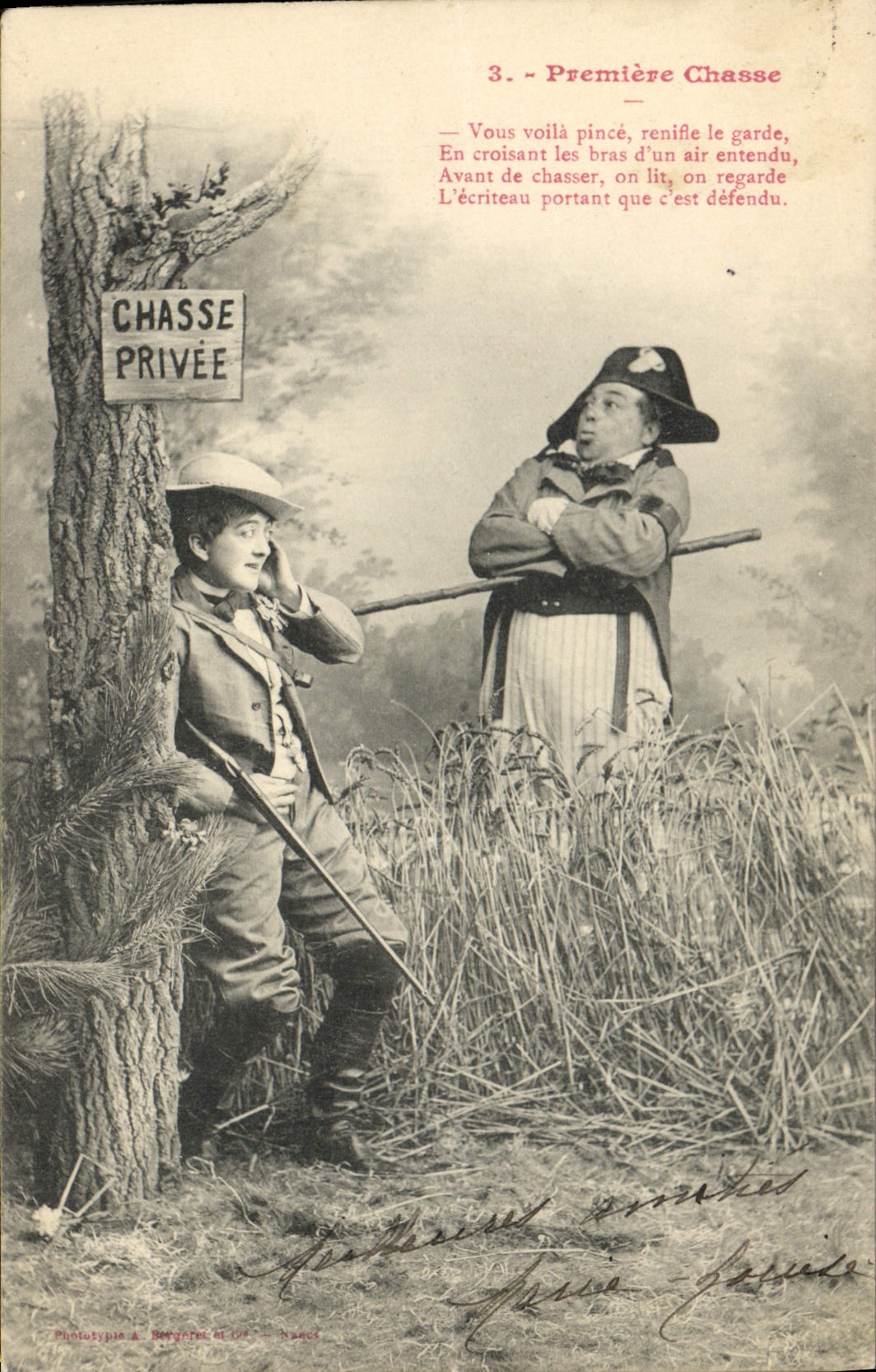 CPA Fantaisie Femme Premiere chasse