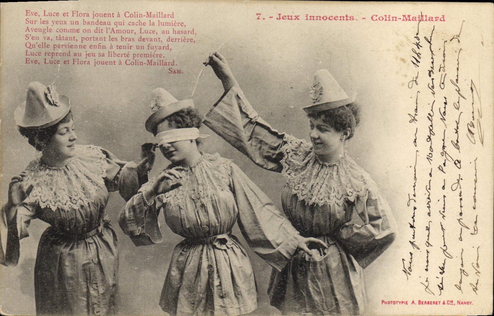 Vintage Postcard Imagination Woman innocent Plays Maillard Hake