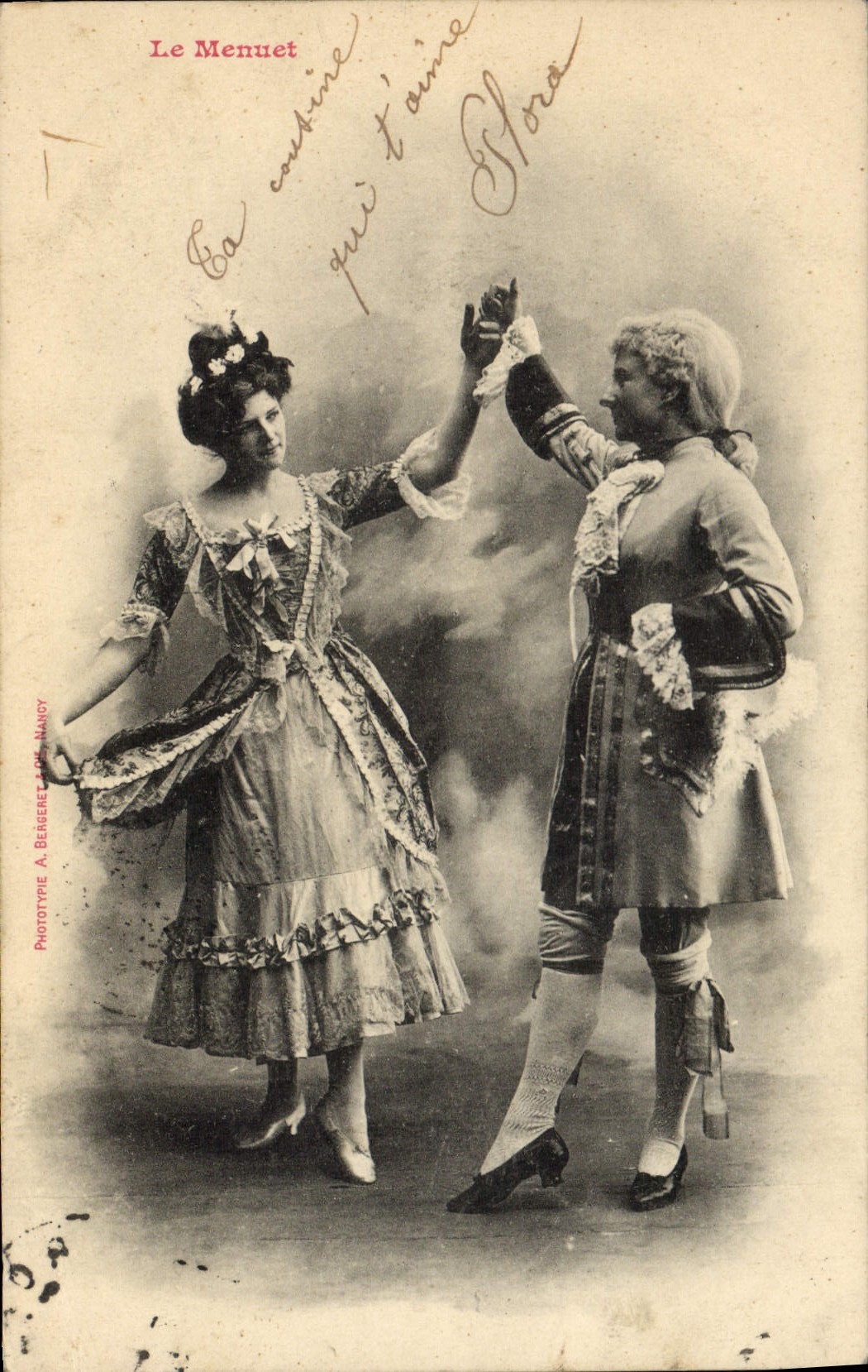 Vintage Postcard Imagination Woman minuet